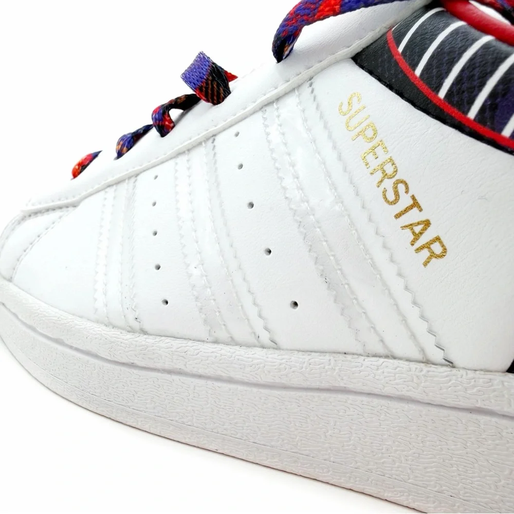 Adidas Superstar Chinese New Year Sneakers Kids Size 4.5 Shoes White Purple Red